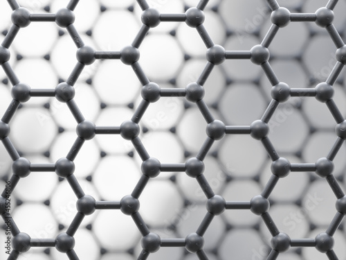 Layers of Graphene Sheets  3D Illustration.