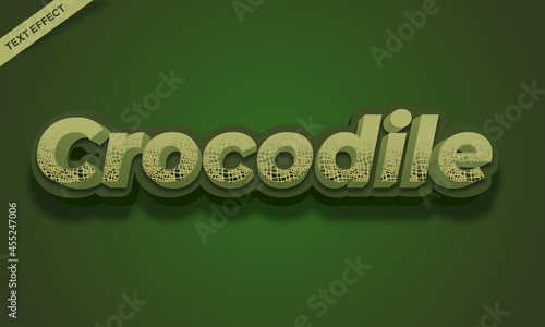 crocodile color text effect design