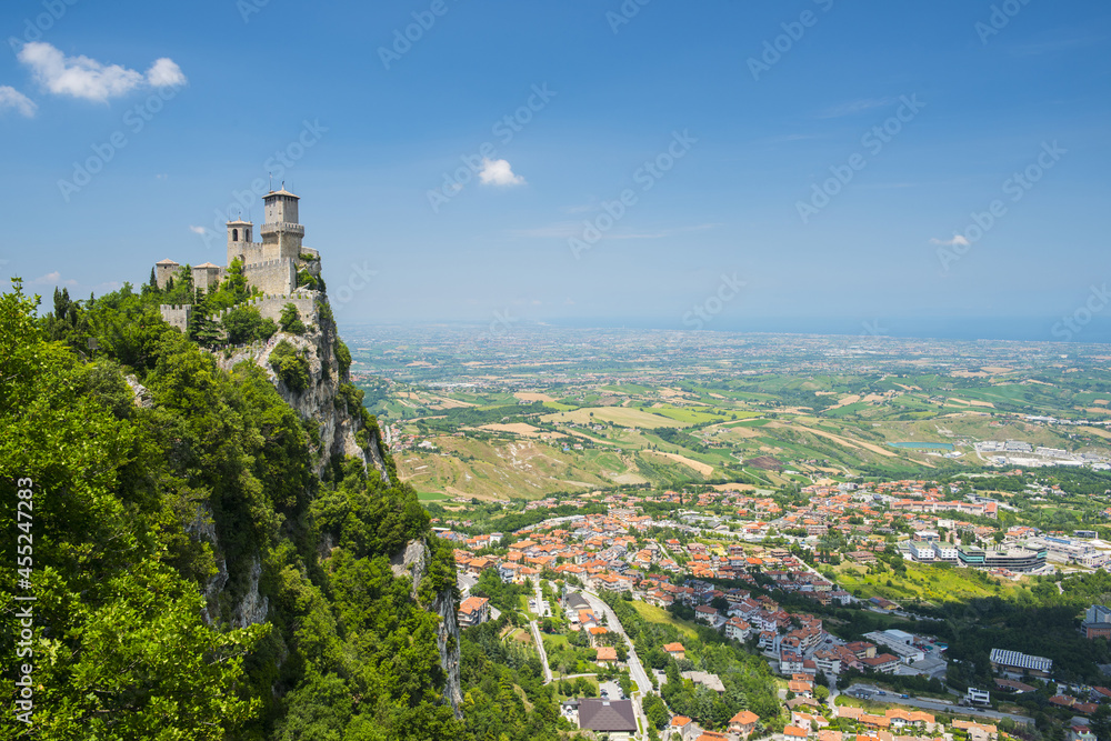 Guaita Tower above the Republic of  San Marino