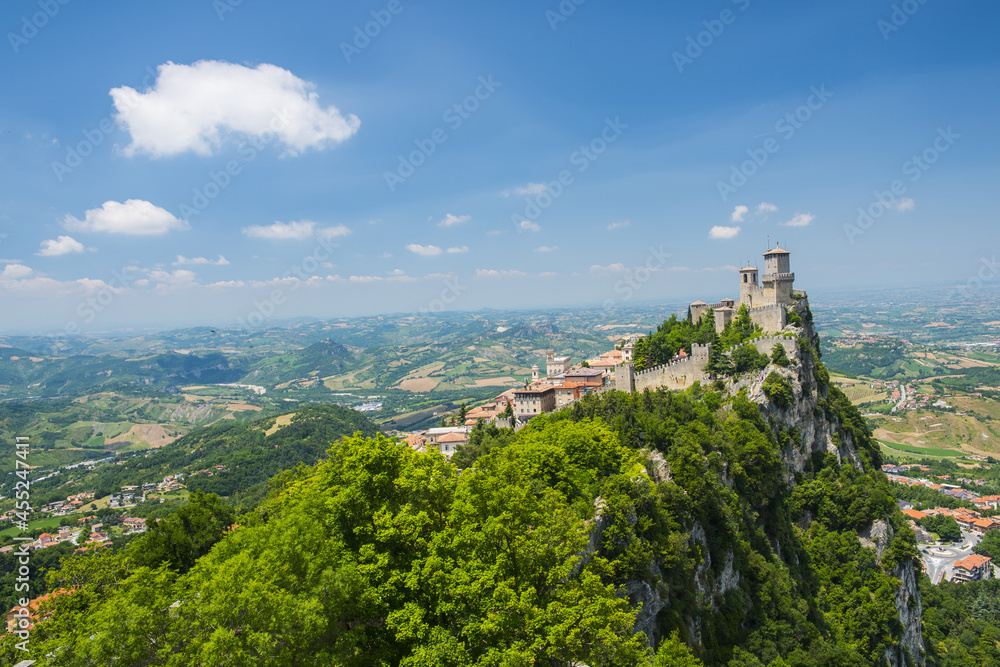 Guaita Tower above the Republic of  San Marino