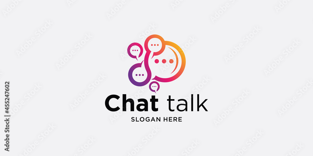 Logo speech bubble icon logo vector illustration chat communication logo design vector chat app 