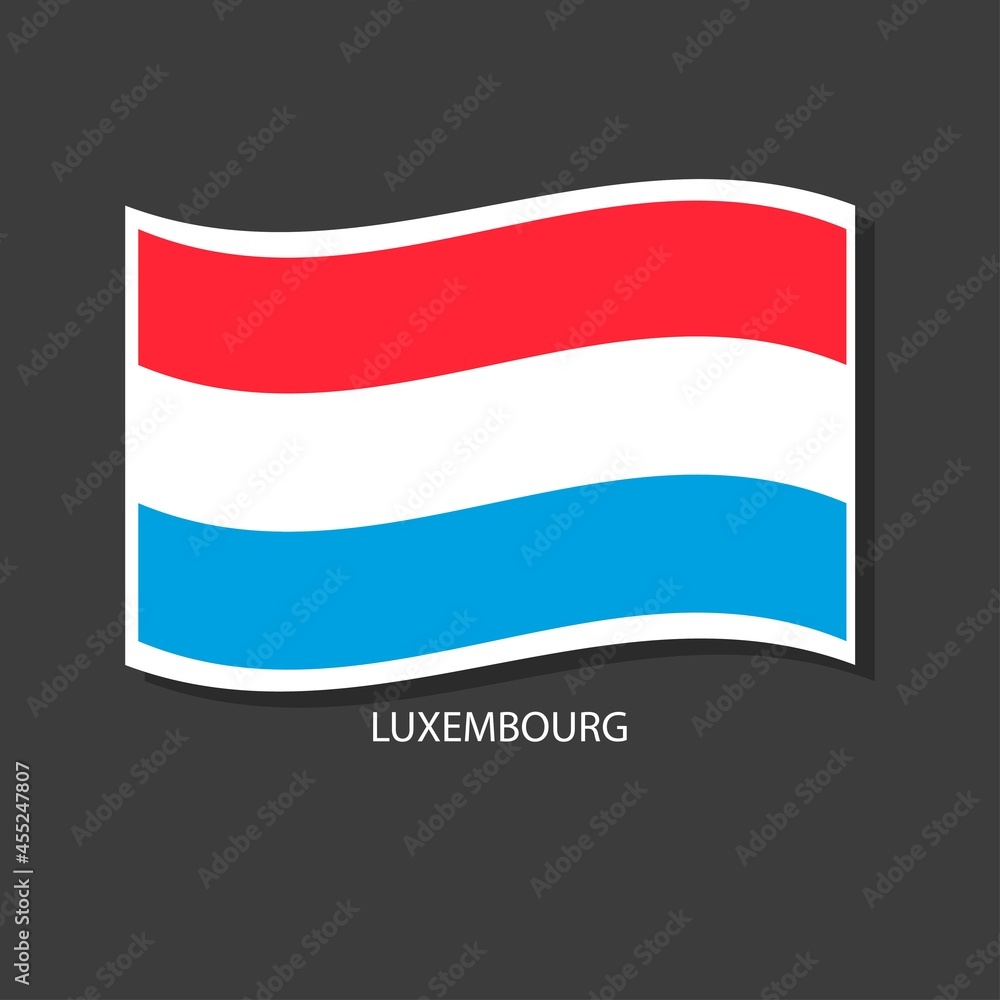 Luxembourg flag vector version waving flags. Luxembourg flag vector version waving flags.