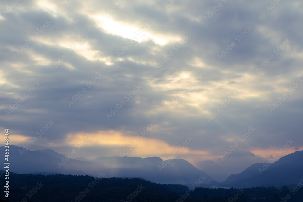 Mountains near river Tagliamento, Trentino-Alto Adige, Italy