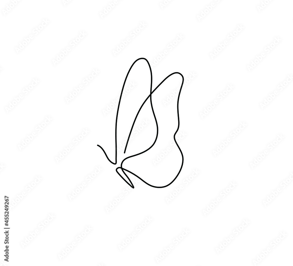 Single Line Butterfly Temporary Tattoo (Set of 3) – Small Tattoos