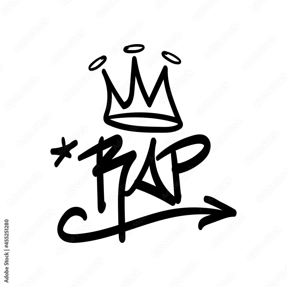 Rap graffiti vector