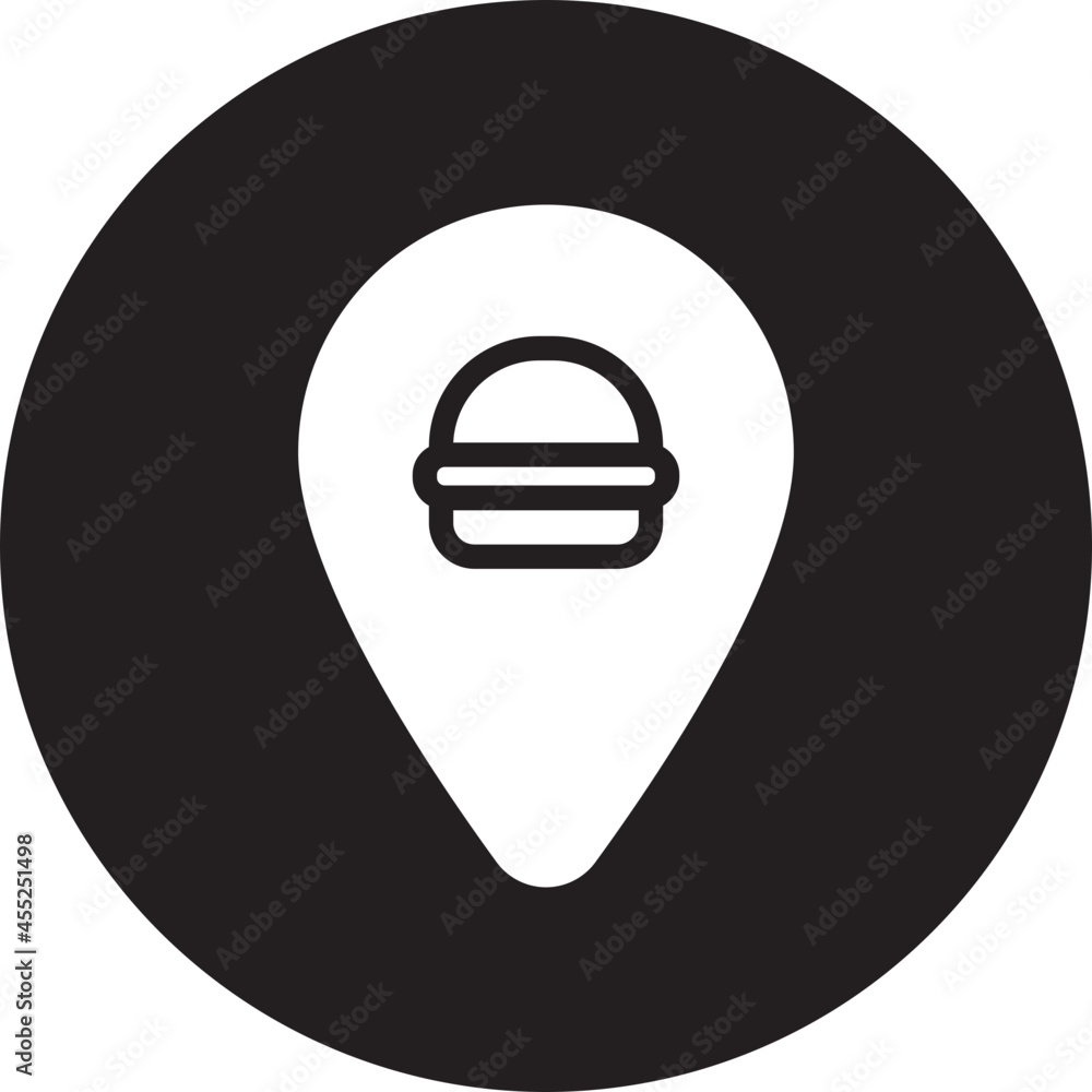 food delivery location glyph icon