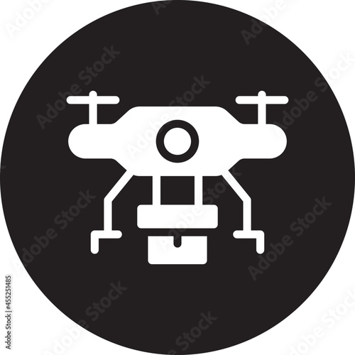 drone delivery glyph icon
