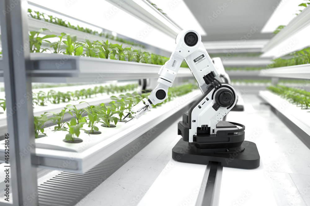 Smart robotic farmers concept, robot farmers, Agriculture technology ...