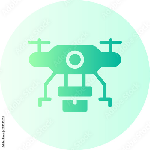 drone delivery gradient icon