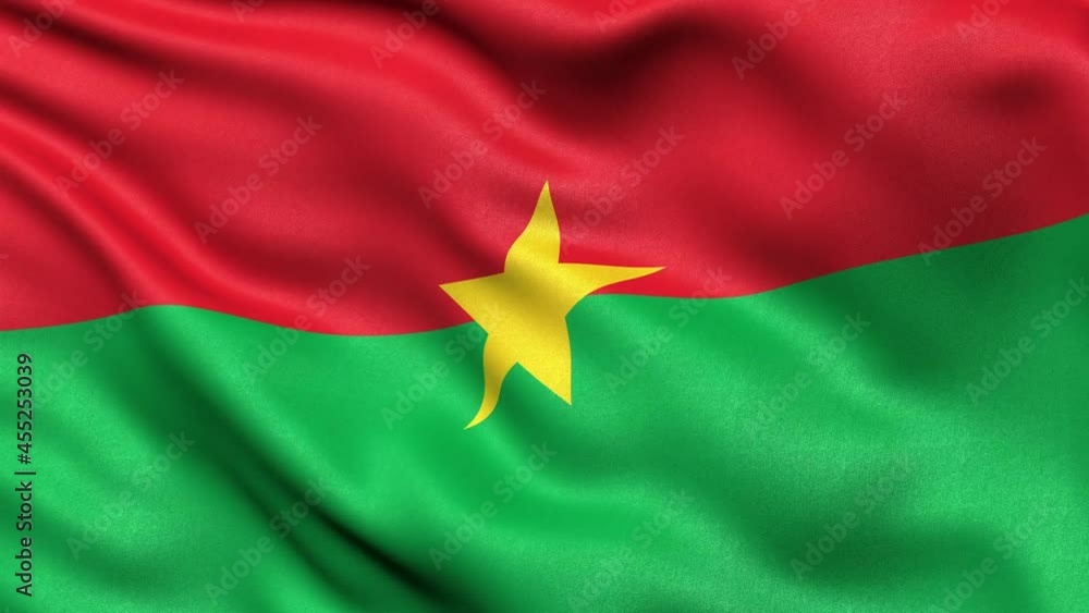 Burkina Faso Flag Seamless Loop. 3D animation. Burkina Faso Flag Seamless Loop. 3D animation.