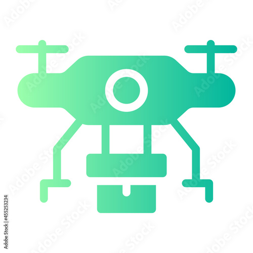 drone delivery gradient icon