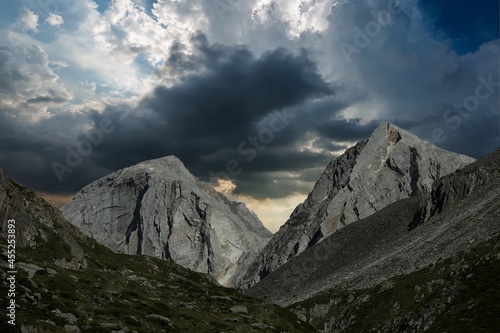 View of the mountains in the Alps