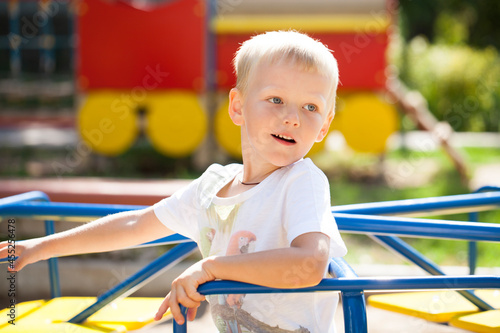 Portrait of a young blonde boy