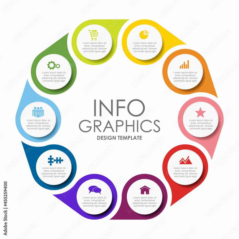 Infographic design template with place for your data. Vector ...