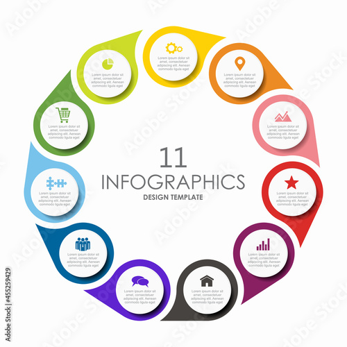 Infographic design template with place for your data. Vector illustration. photo