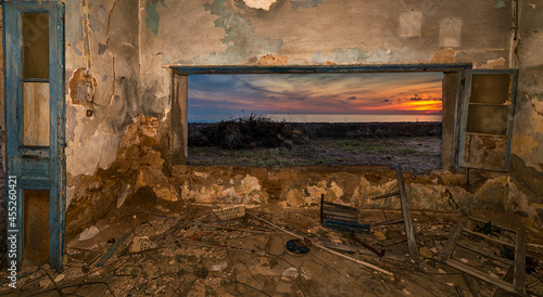 old abandoned sunset