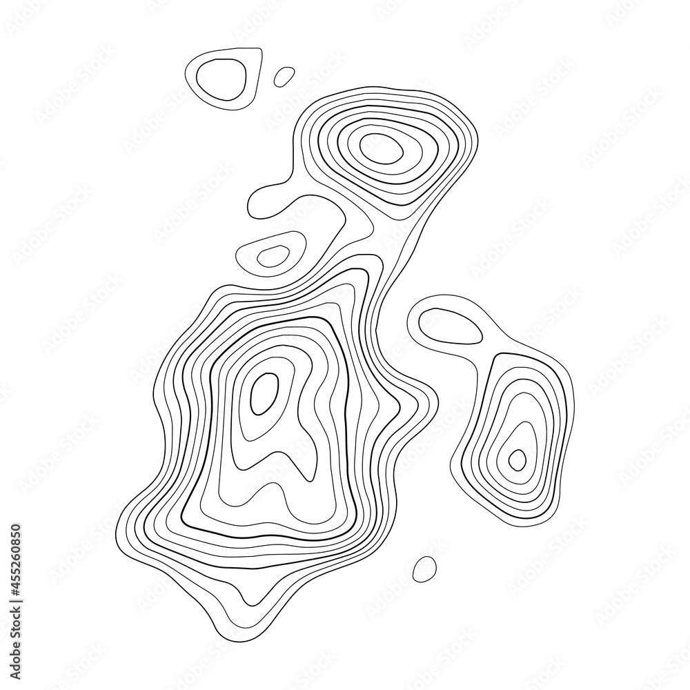 Topographic map. Vector illustration. Contour map background Stock ...
