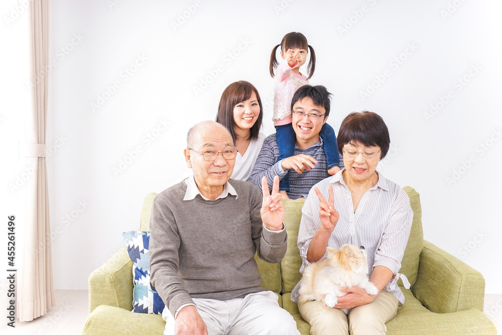 Fototapeta premium 家族集合写真