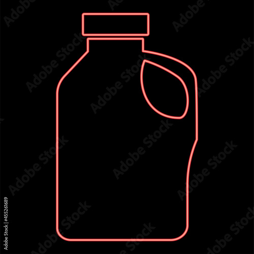 Neon household chemicals red color vector illustration flat style image