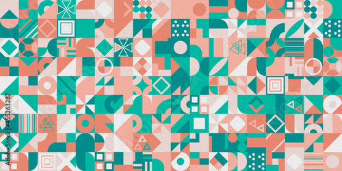 Modern abstract geometric pattern with different shapes. Abstract texture background for cover poster, banner, brochure