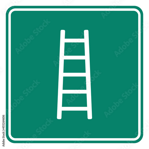Leiter und Schild