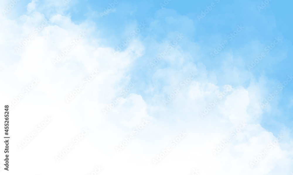 Sky with beautiful clouds. Cloud background. Blue cloud texture background. White Clouds on blue background