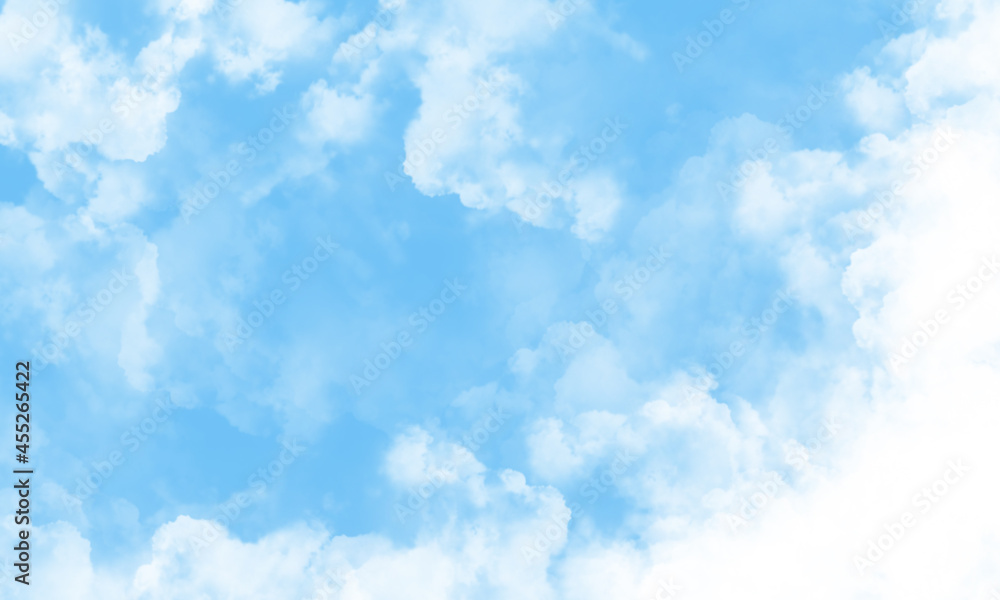 Sky with beautiful clouds. Cloud background. Blue cloud texture