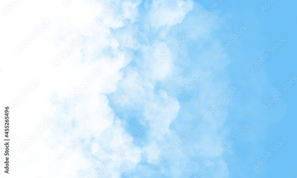 Sky with beautiful clouds. Cloud background. Blue cloud texture background. White Clouds on blue background