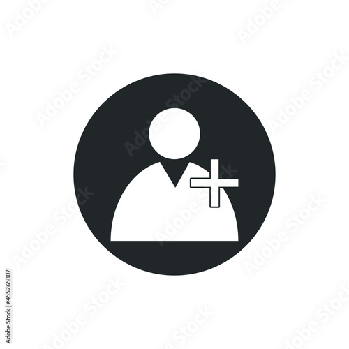 Add user vector icon illustration sign 