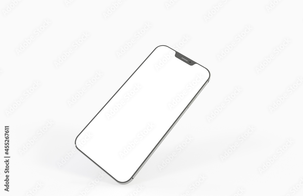 Smartphone frameless blank screen mockup template 3d Smartphone frameless blank screen mockup template 3d