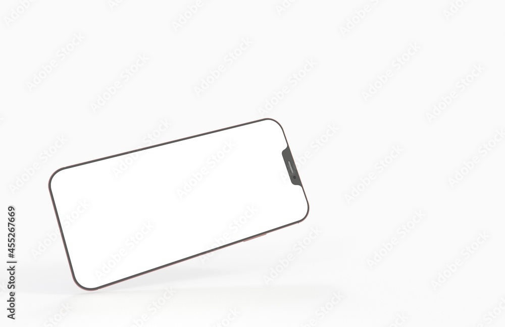 Smartphone frameless blank screen mockup template 3d Smartphone frameless blank screen mockup template 3d
