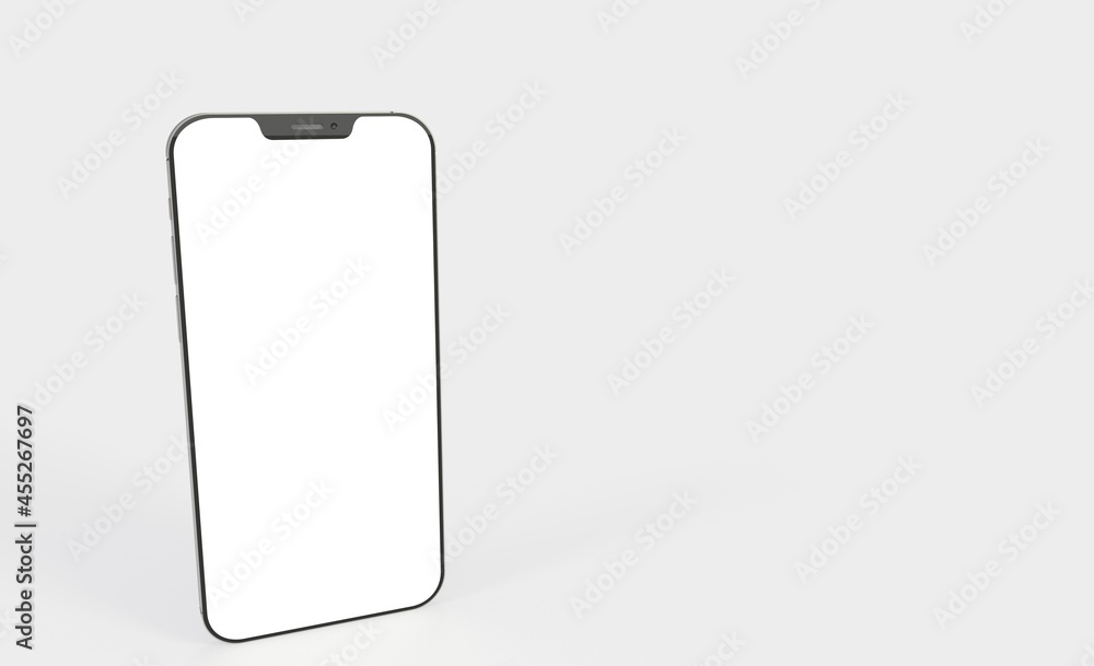 Smartphone frameless blank screen mockup template 3d Smartphone frameless blank screen mockup template 3d