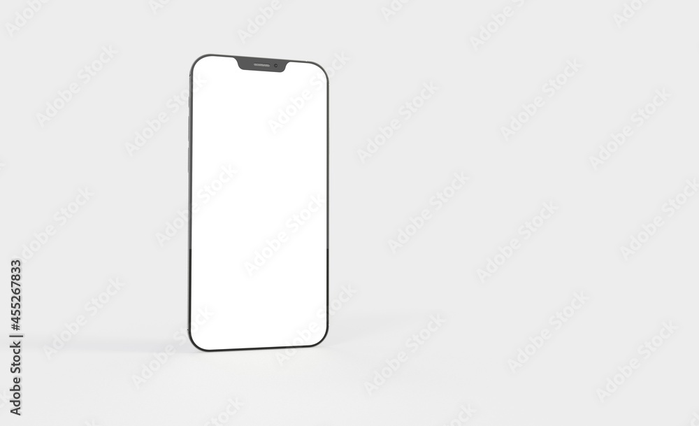 smartphone With Blank Screen in 3d smartphone With Blank Screen in 3d