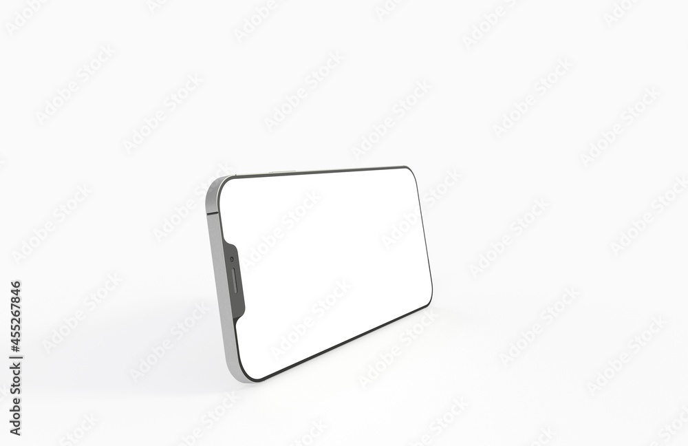 smartphone With Blank Screen in 3d smartphone With Blank Screen in 3d