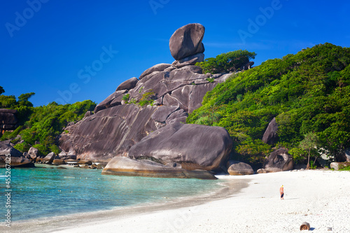 Beautiful landscape with the rock Sail on Similan islands, Thailand photo