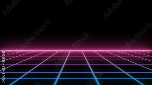 Abstract sci-fi grid or wireframe net footage. Hight technology.  Space. Retro 4K animation