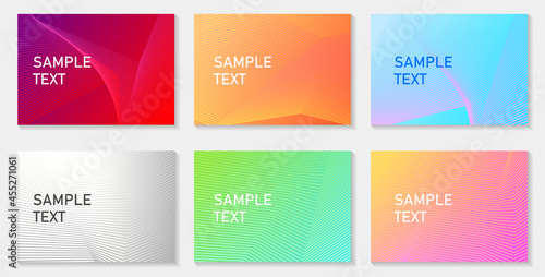 カラフルシンプル幾何学背景デザインセット
