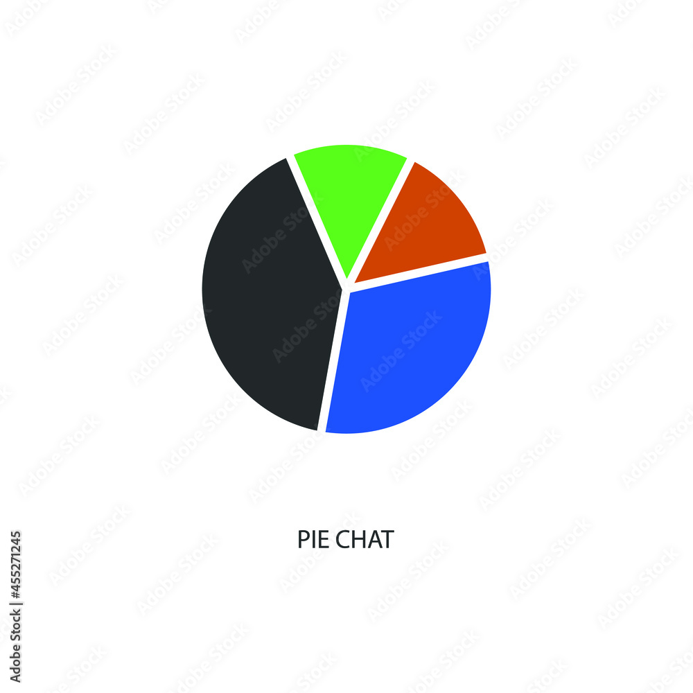 Pie chart vector icon illustration sign Pie chart vector icon illustration sign