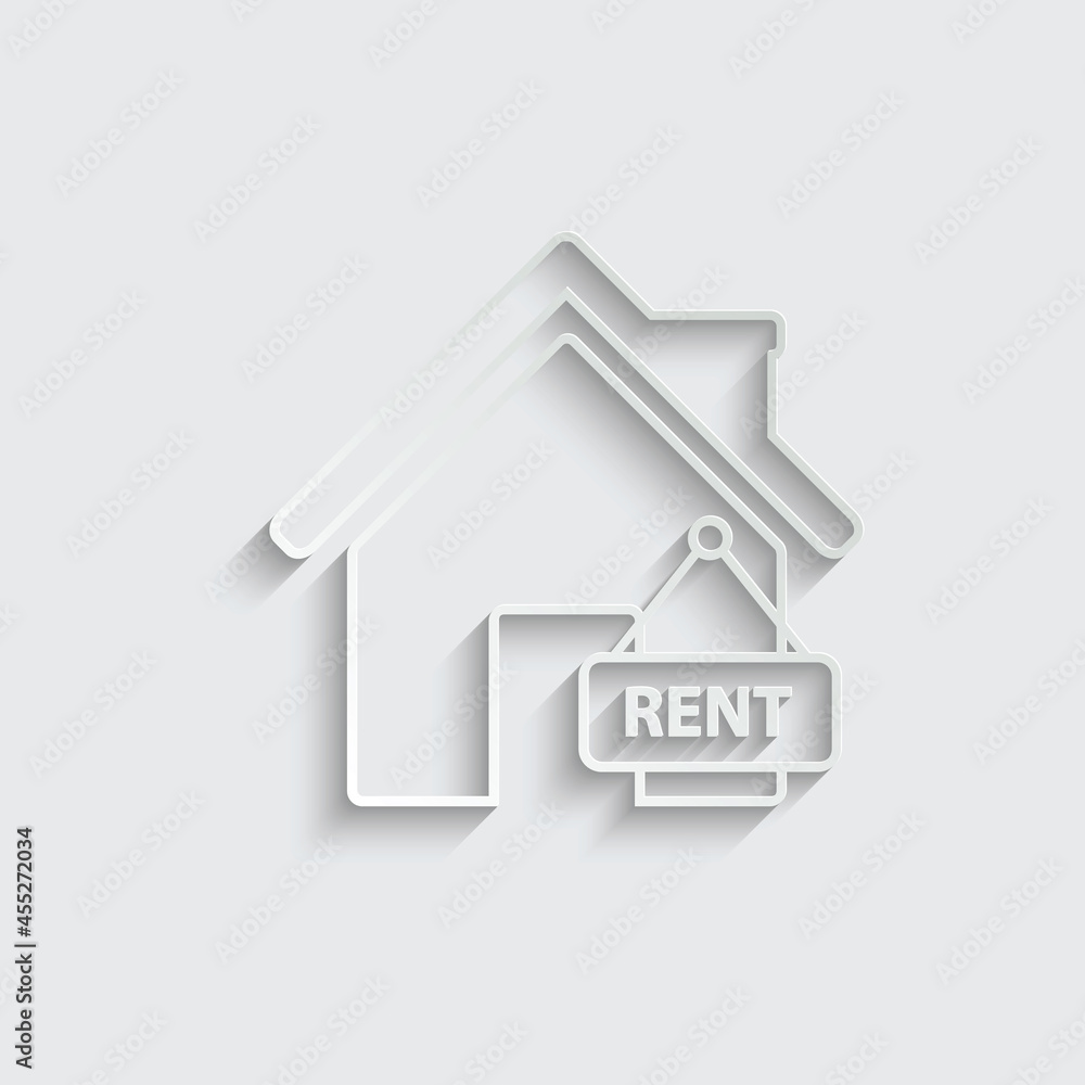 Fototapeta premium rent a house icon - vector