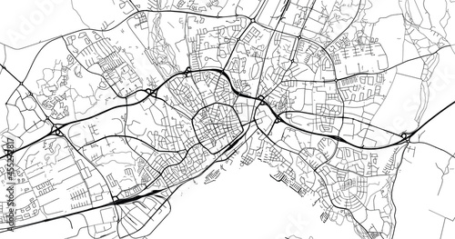 Foto Urban vector city map of Vasteras, Sweden, Europe