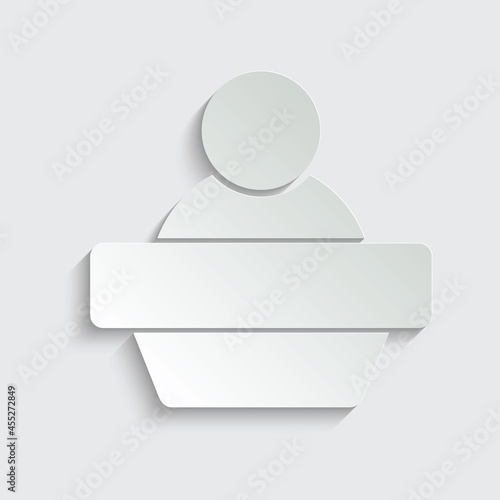 receptionist icon desk sign office worker 