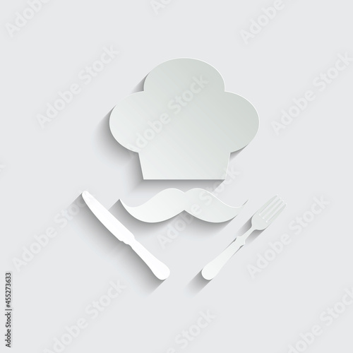 cook hat chef icon. food sign restaurant icon vector