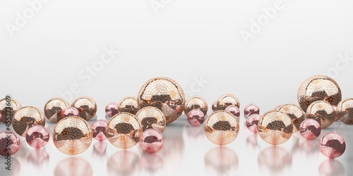 christmas baubles new year decoration ball 3d illustration