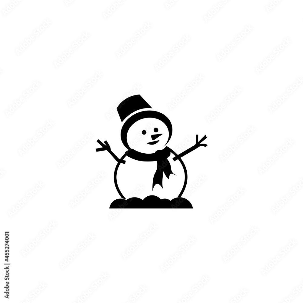 Snowman icon. Snowman icon.
