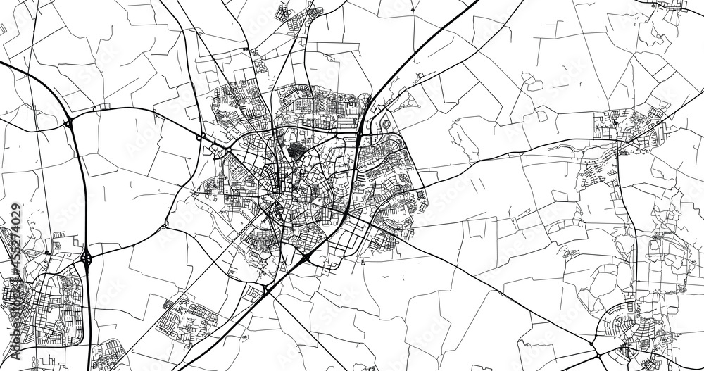 Urban vector city map of Lund, Sweden, Europe Stock Vector | Adobe Stock