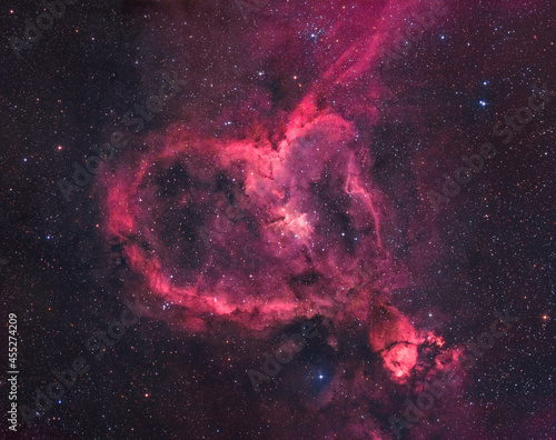 The Heart nebula in the constellation Cassiopeia