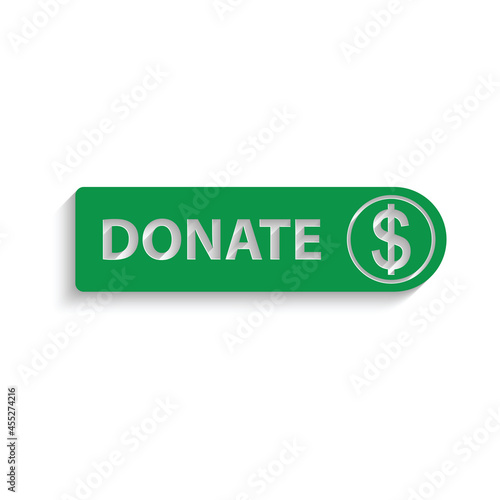 donate icon button vector. help, aid sign