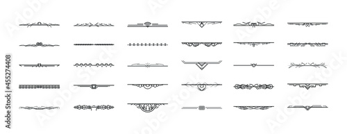 Wallpaper Mural Set Black Simple Line Collection Doodle Border Elements Vector Design Style Sketch Isolated Illustration For Banner Torontodigital.ca