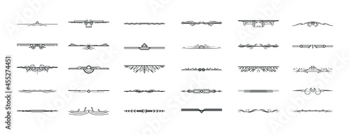 Wallpaper Mural Set Black Simple Line Collection Doodle Border Elements Vector Design Style Sketch Isolated Illustration For Banner Torontodigital.ca