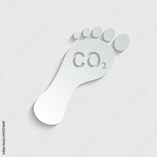 carbon footprint icon vector ecologi sign
